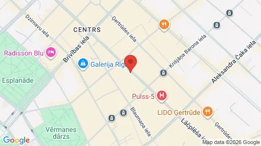 Apartments for rent i Riga Centrs - kort over placeringen