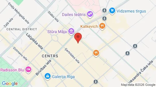 Apartments for rent i Riga Centrs - kort over placeringen