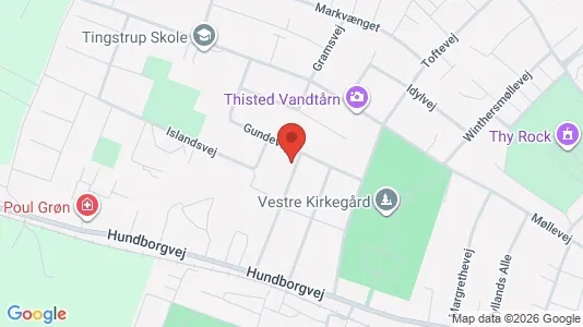 Apartments for rent i Thisted - kort over placeringen