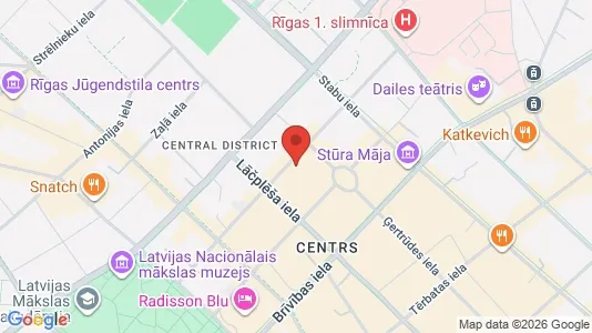 Apartments for rent i Riga Centrs - kort over placeringen