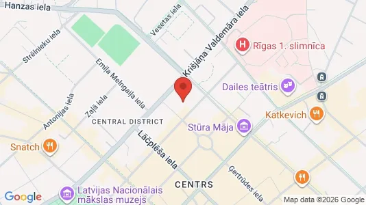 Apartments for rent i Riga Centrs - kort over placeringen
