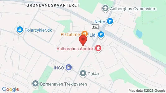 Apartments for rent i Aalborg SØ - kort over placeringen