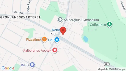 Apartments for rent i Aalborg Center - kort over placeringen