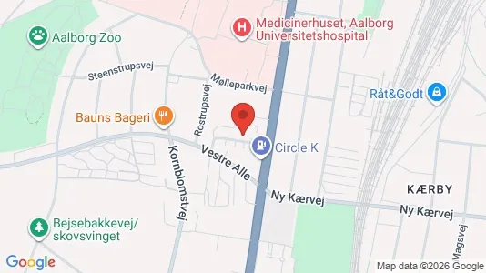 Apartments for rent i Aalborg Center - kort over placeringen