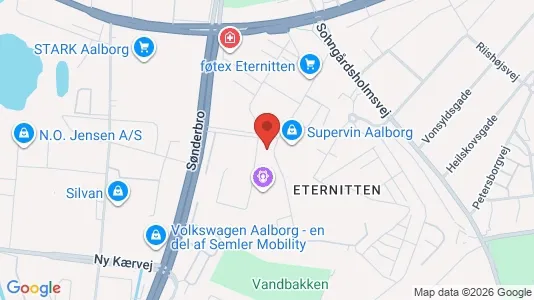Apartments for rent i Aalborg Center - kort over placeringen