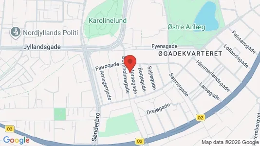 Apartments for rent i Aalborg Center - kort over placeringen