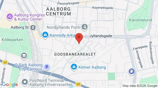 Apartments for rent i Aalborg Center - kort over placeringen