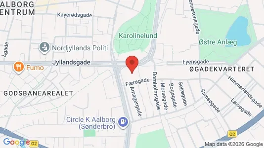 Apartments for rent i Aalborg Center - kort over placeringen