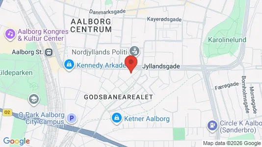 Apartments for rent i Aalborg Center - kort over placeringen