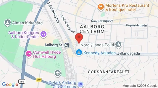 Rooms for rent i Aalborg Center - kort over placeringen