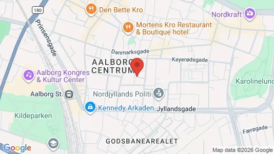 Apartments for rent i Aalborg Center - kort over placeringen