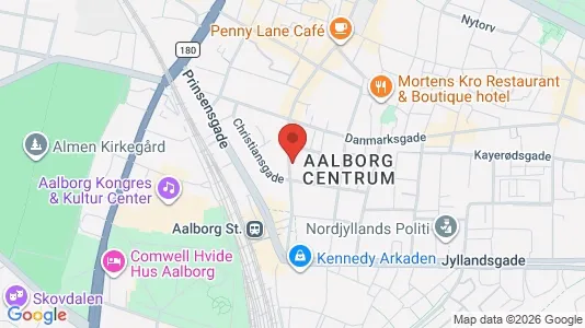 Apartments for rent i Aalborg Center - kort over placeringen