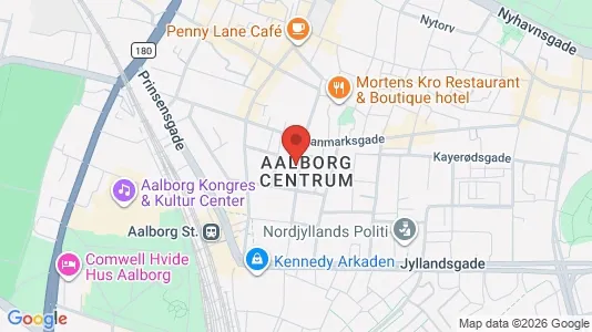 Apartments for rent i Aalborg Center - kort over placeringen
