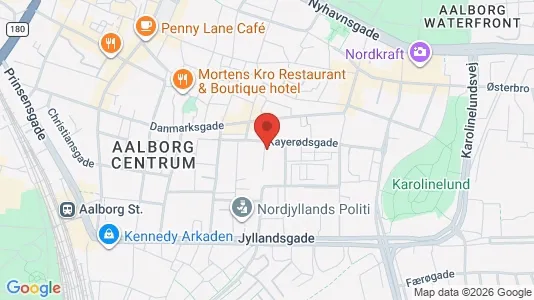 Apartments for rent i Aalborg Center - kort over placeringen