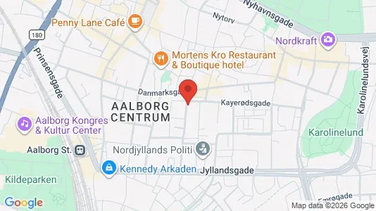 Apartments for rent i Aalborg Center - kort over placeringen