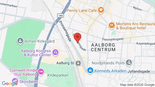 Apartments for rent i Aalborg Center - kort over placeringen