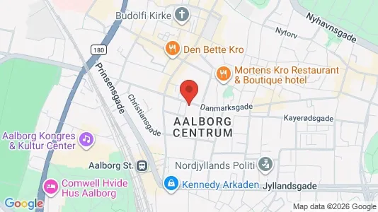 Apartments for rent i Aalborg Center - kort over placeringen