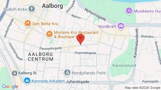 Apartments for rent i Aalborg Center - kort over placeringen