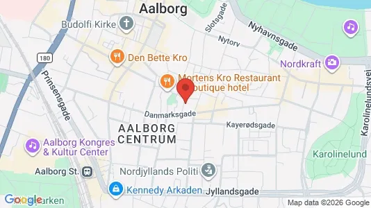 Apartments for rent i Aalborg Center - kort over placeringen