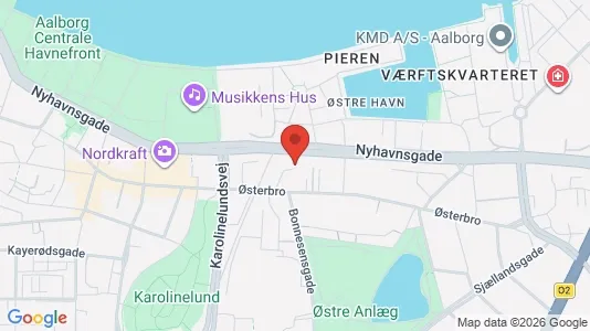 Apartments for rent i Aalborg Center - kort over placeringen
