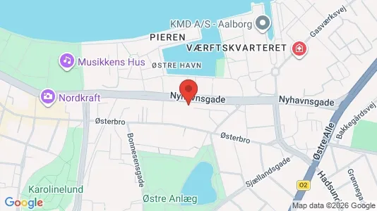 Apartments for rent i Aalborg Center - kort over placeringen
