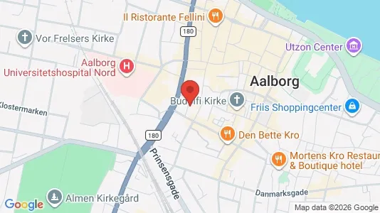 Apartments for rent i Aalborg Center - kort over placeringen
