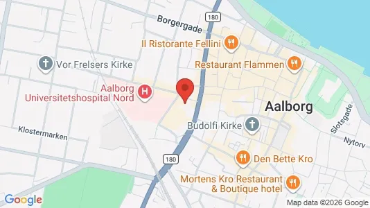 Rooms for rent i Aalborg Center - kort over placeringen