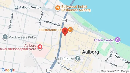 Apartments for rent i Aalborg Center - kort over placeringen