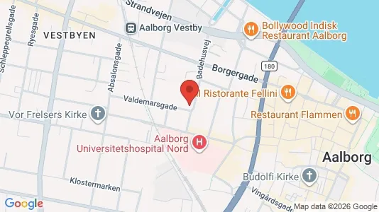 Apartments for rent i Aalborg Center - kort over placeringen