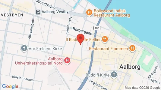 Apartments for rent i Aalborg Center - kort over placeringen
