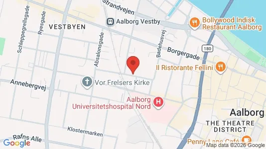 Apartments for rent i Aalborg Center - kort over placeringen