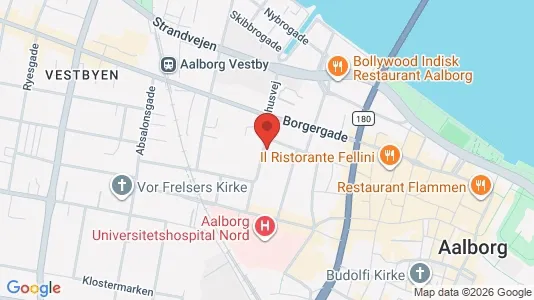 Apartments for rent i Aalborg Center - kort over placeringen