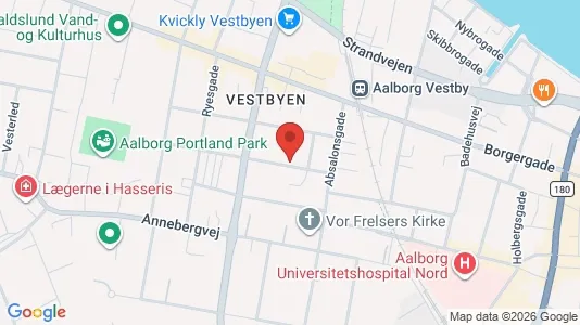Apartments for rent i Aalborg Center - kort over placeringen