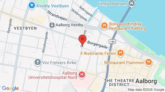Apartments for rent i Aalborg Center - kort over placeringen