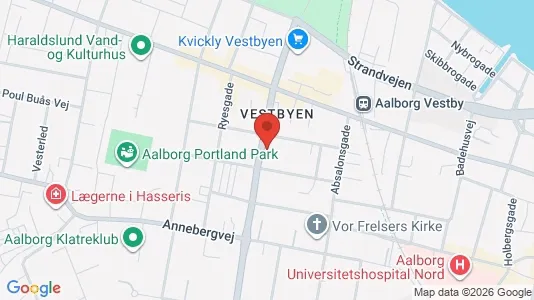 Apartments for rent i Aalborg Center - kort over placeringen