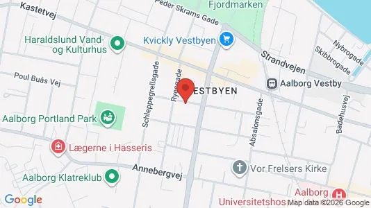 Apartments for rent i Aalborg Center - kort over placeringen