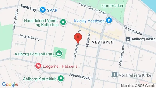 Apartments for rent i Aalborg Center - kort over placeringen