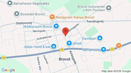 Apartments for rent i Brovst - kort over placeringen