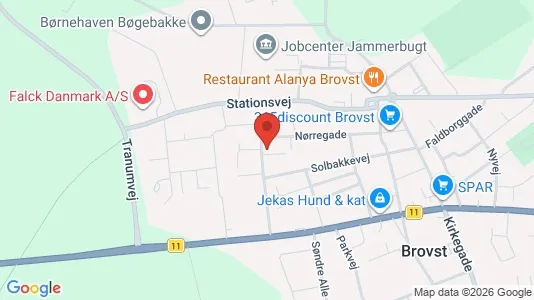 Apartments for rent i Brovst - kort over placeringen
