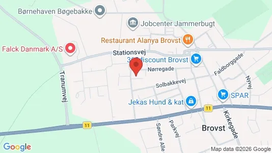 Apartments for rent i Brovst - kort over placeringen
