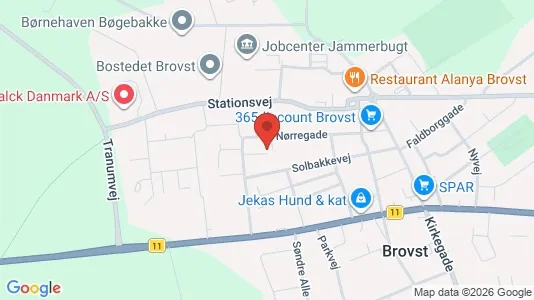 Apartments for rent i Brovst - kort over placeringen