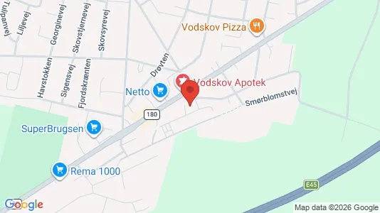 Apartments for rent i Vodskov - kort over placeringen