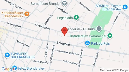 Apartments for rent i Brønderslev - kort over placeringen