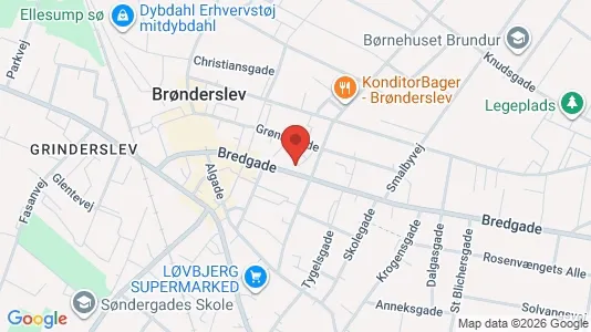 Apartments for rent i Brønderslev - kort over placeringen