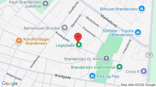 Apartments for rent i Brønderslev - kort over placeringen