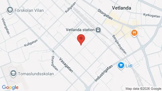 Apartments for rent i Vetlanda - kort over placeringen