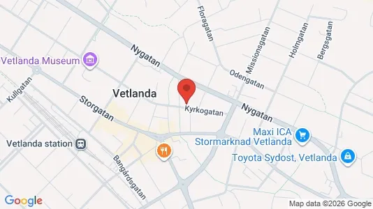 Apartments for rent i Vetlanda - kort over placeringen
