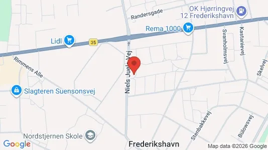 Apartments for rent i Frederikshavn - kort over placeringen