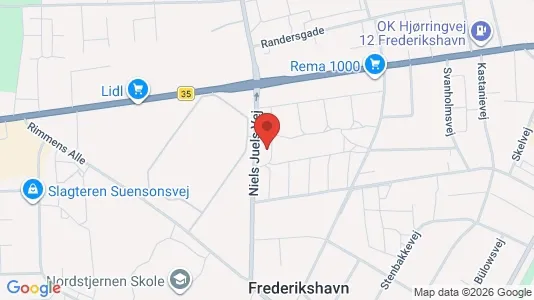 Apartments for rent i Frederikshavn - kort over placeringen