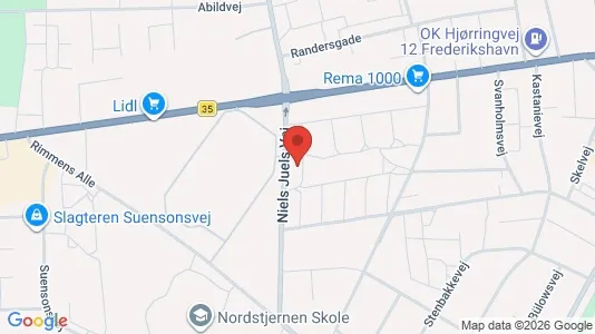 Apartments for rent i Frederikshavn - kort over placeringen
